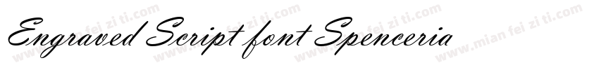 Engraved Script font Spencerian Scr字体转换